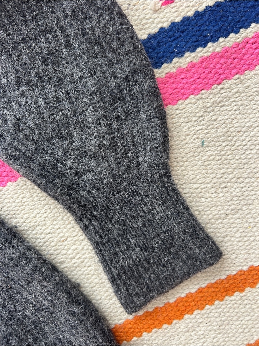 Everlane Alpaca Wool Charcoal Gray Cocoon Crewneck Sweater XS - Picture 4 of 8